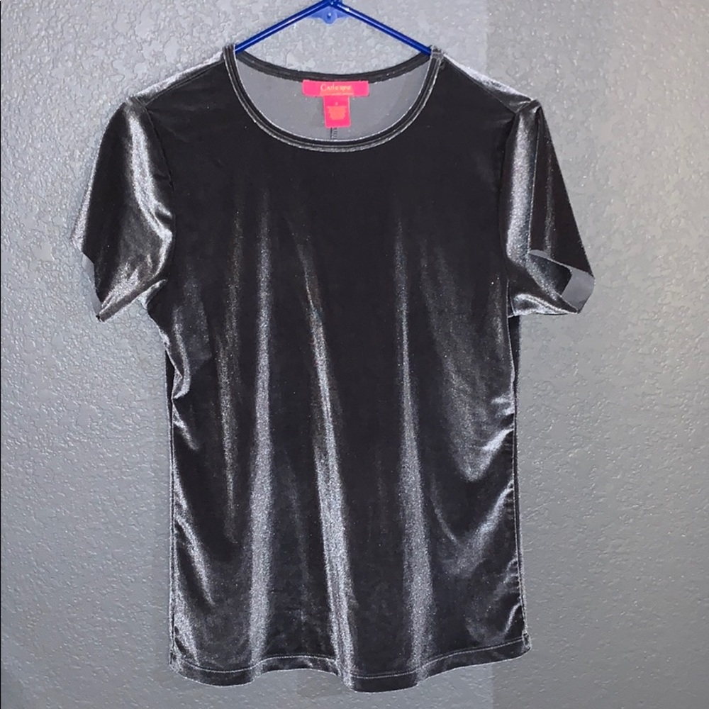 Velvet gray tee
